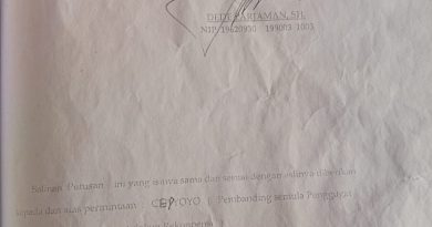 Cep Yoyo Menang di Pengadilan Negeri Garut, Putusan Berkekuatan Hukum Tetap Sesuai UU Peradilan