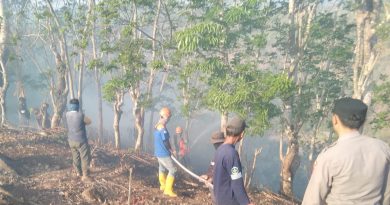 Kebakaran Lahan Seluas 5 Hektare Terjadi di Cikelet, Polisi Bersama Damkar dan Warga Lakukan Pemadaman
