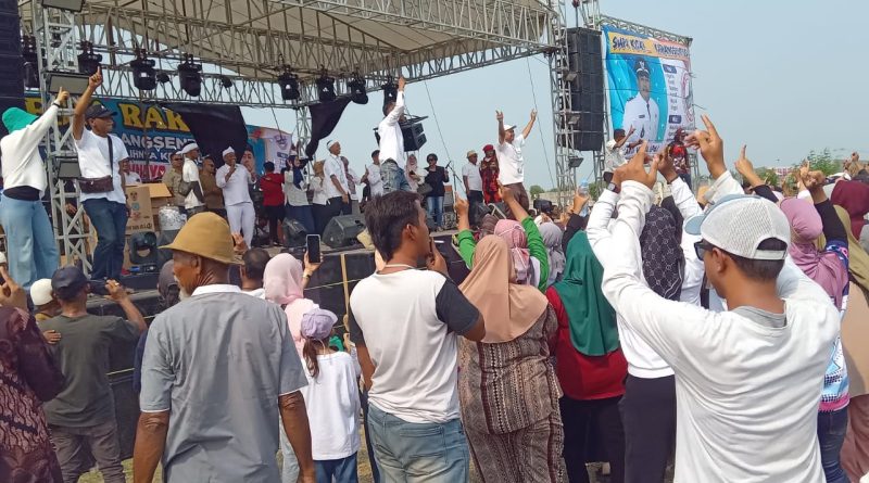 PESTA RAKYAT MENYABUT KEMENANGAN H.KARTA WIJAYA S.P.d.i KEPALA DESA KARANGSENTOSA